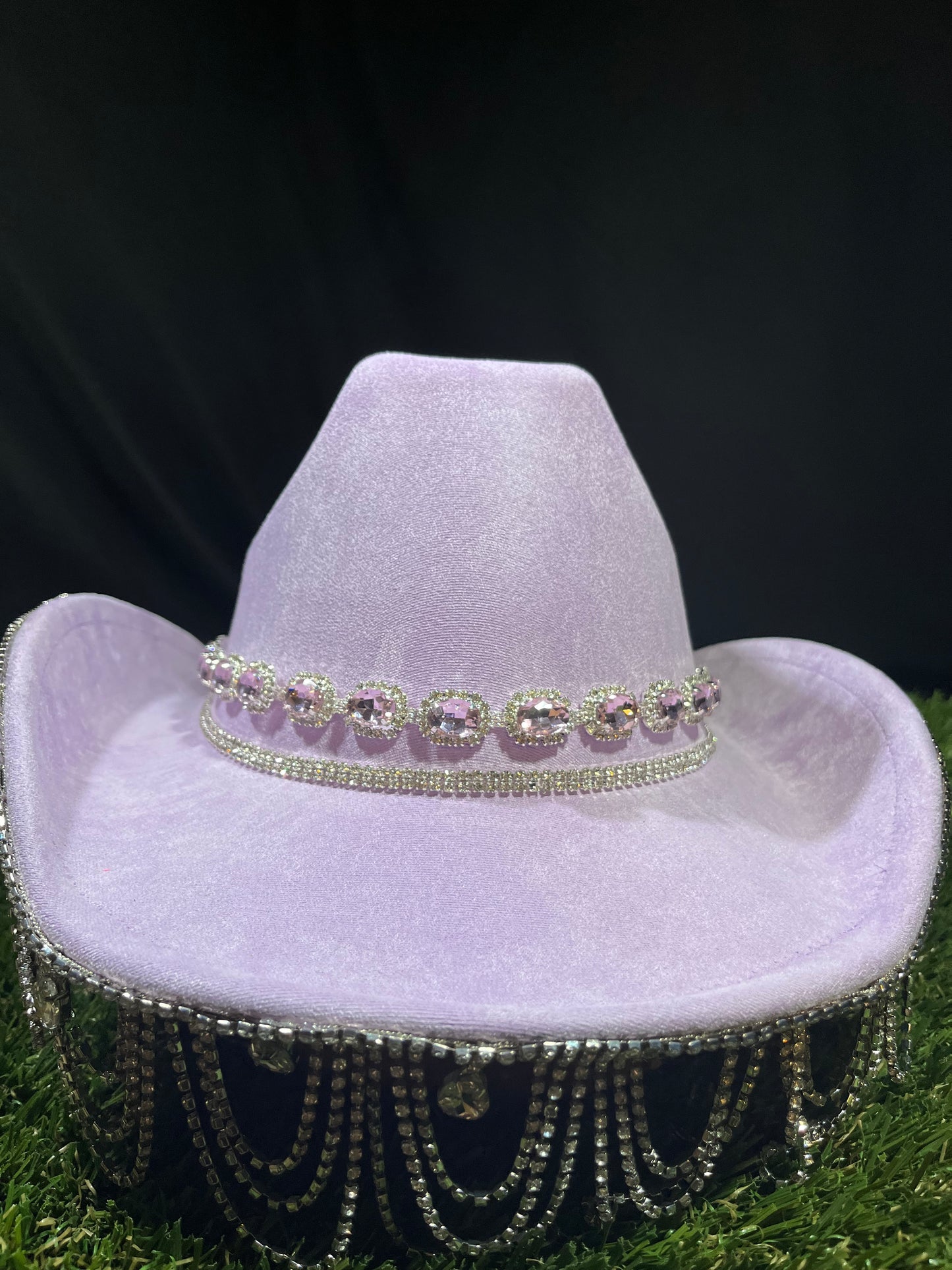 Light Purple Bedazzled Chandelier Hat