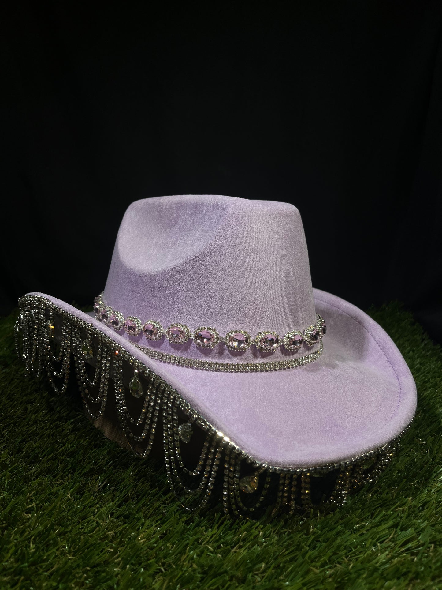 Light Purple Bedazzled Chandelier Hat