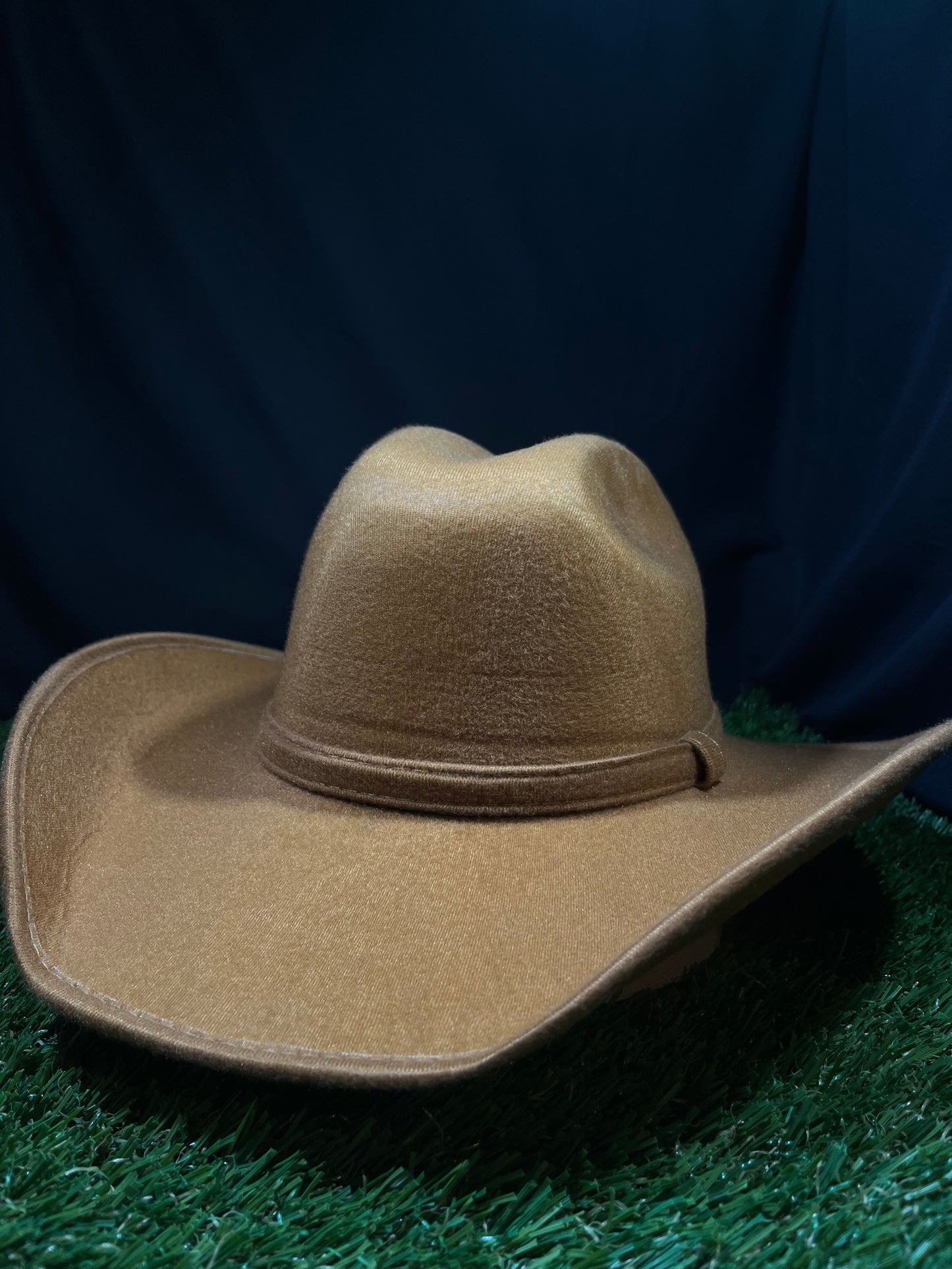 Premium Light Brown Tan Faux Suede Cowboy/Cowgirl Hat with Western Concho – Correa Hats