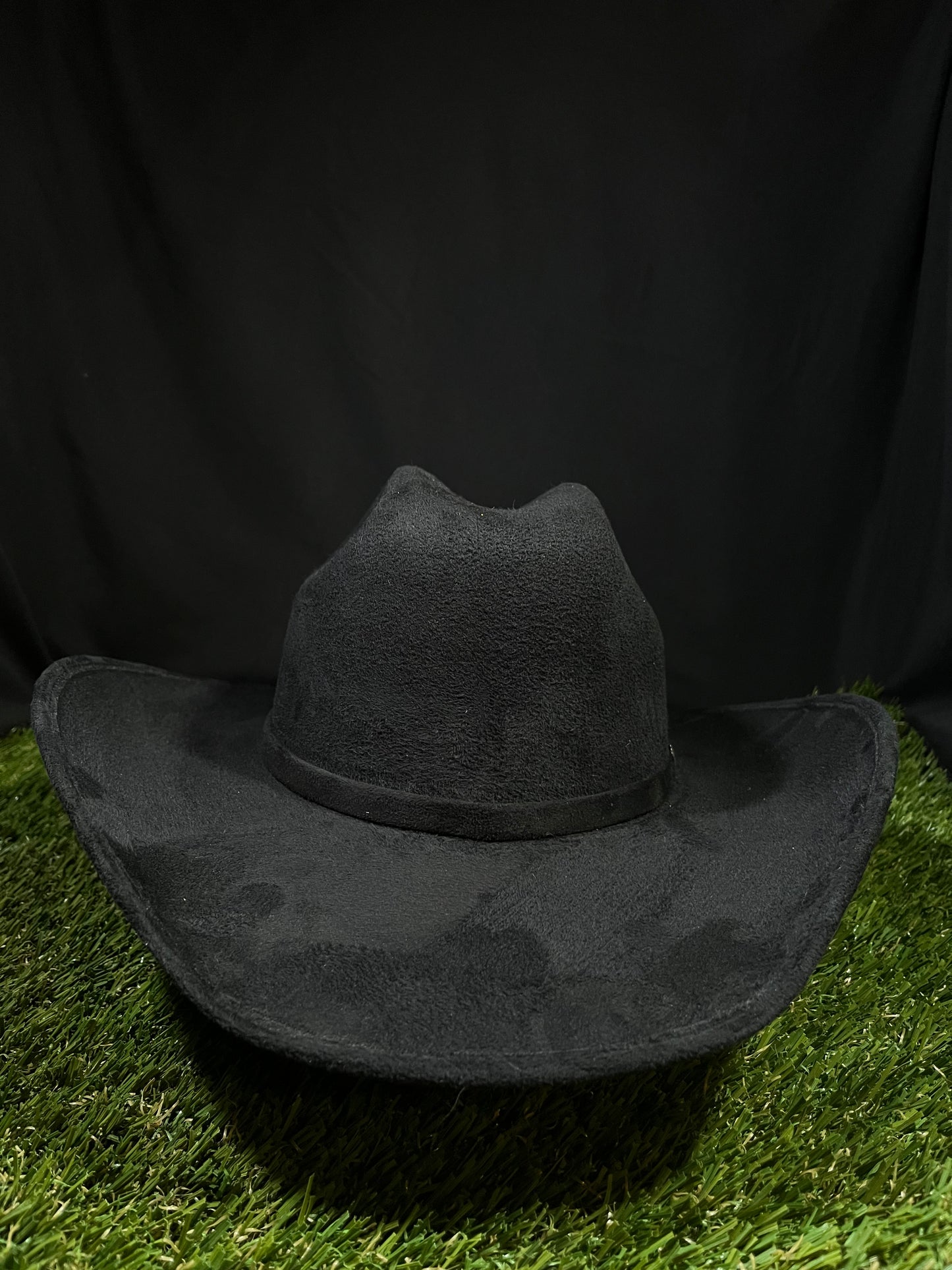 Classic Black Suede Silverton Cowboy Cowgirl Hat