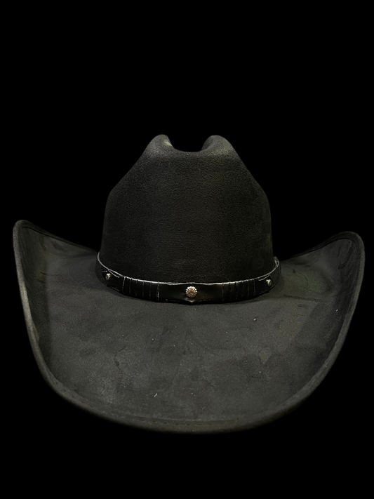 Blacked Out Western Suede