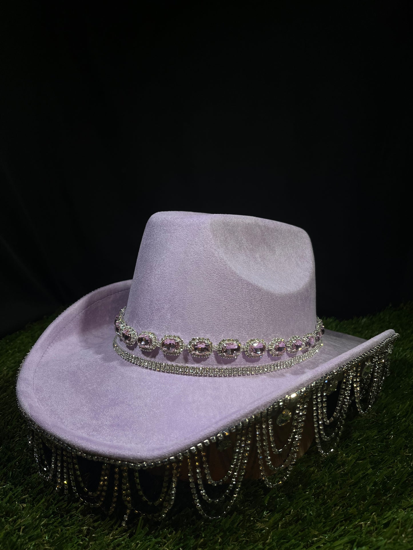 Light Purple Bedazzled Chandelier Hat