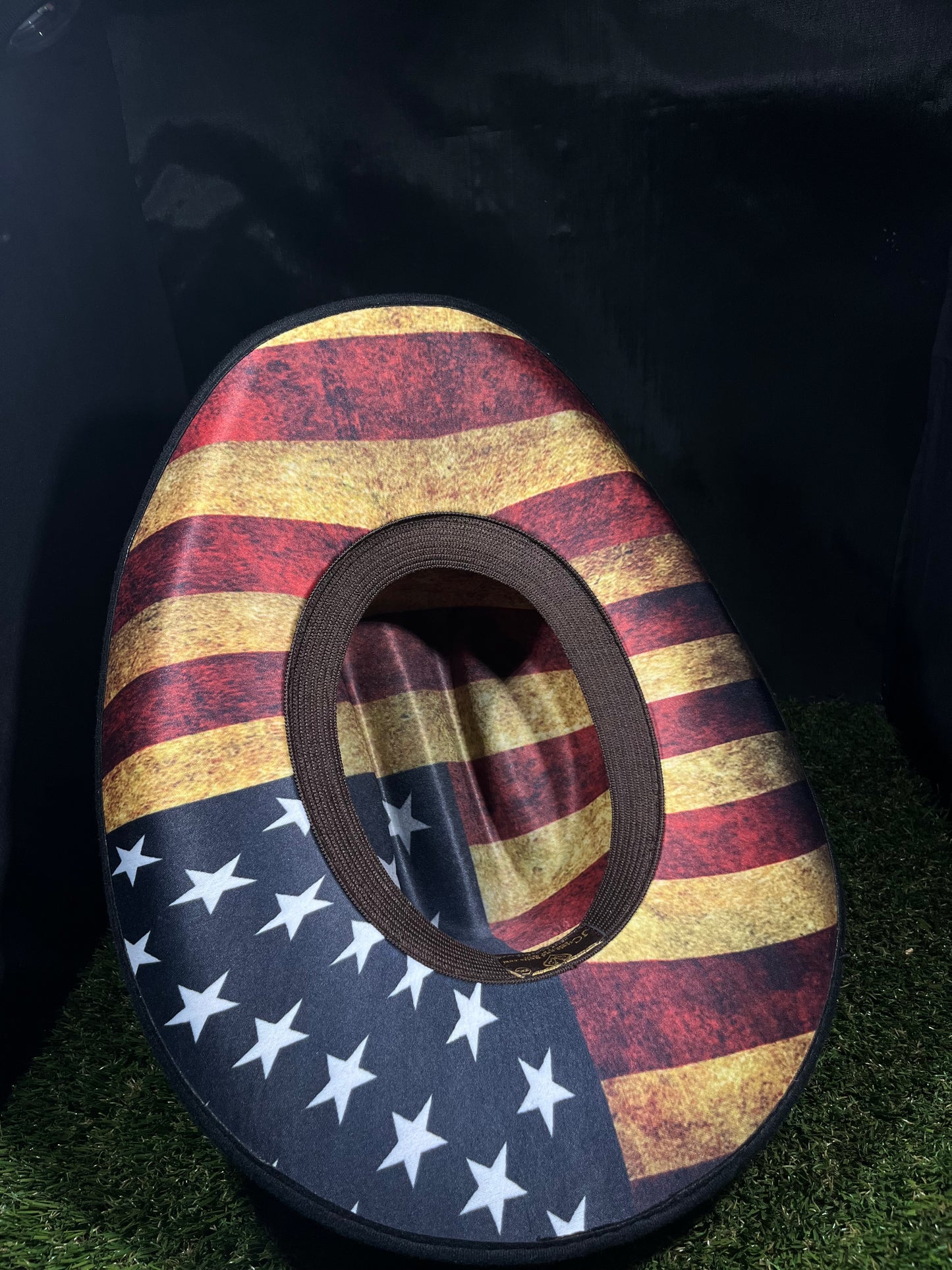 Western Black USA Patriot Suede Cowboy Cowgirl Hat