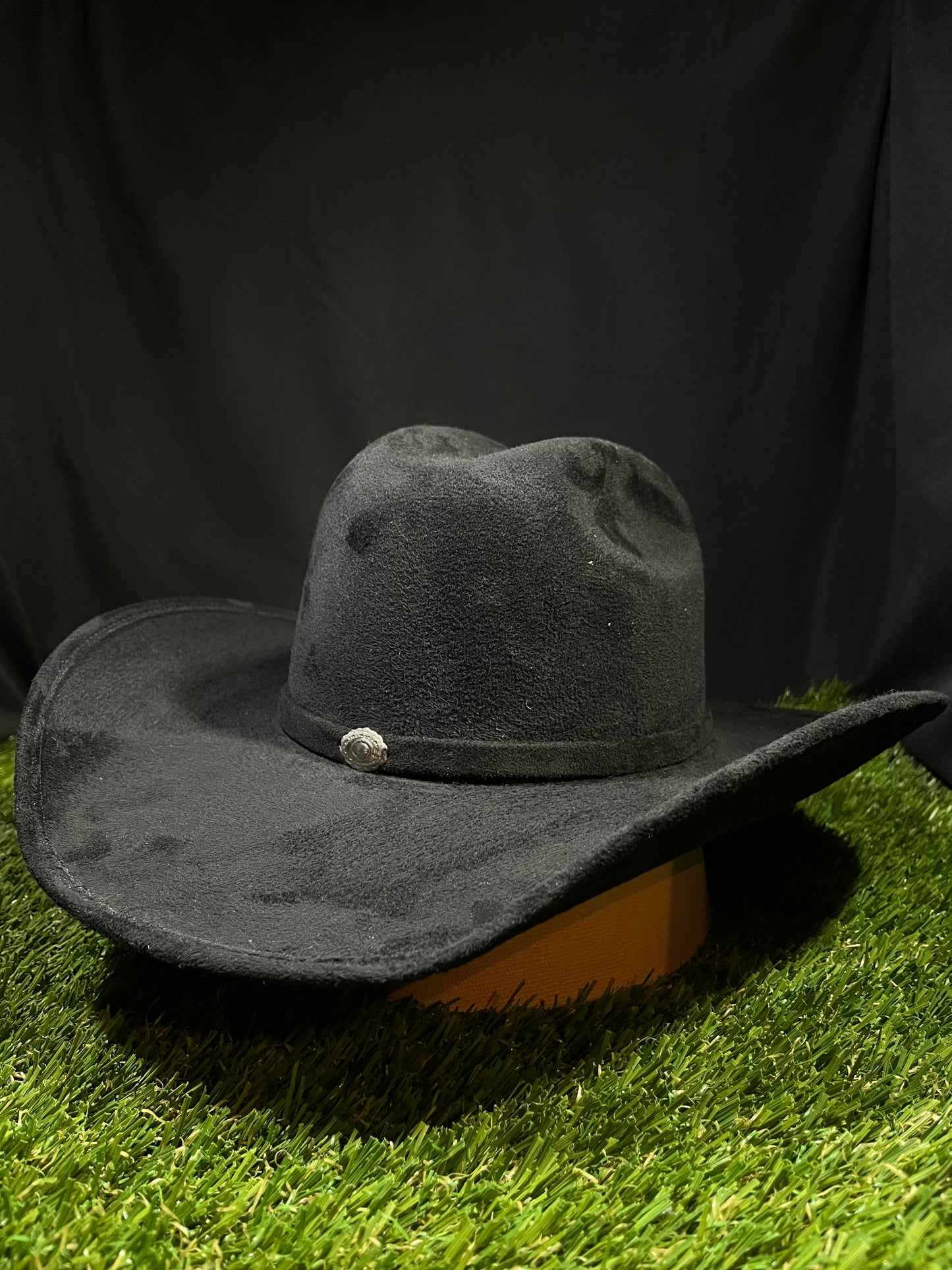 Classic Black Suede Silverton Cowboy Cowgirl Hat