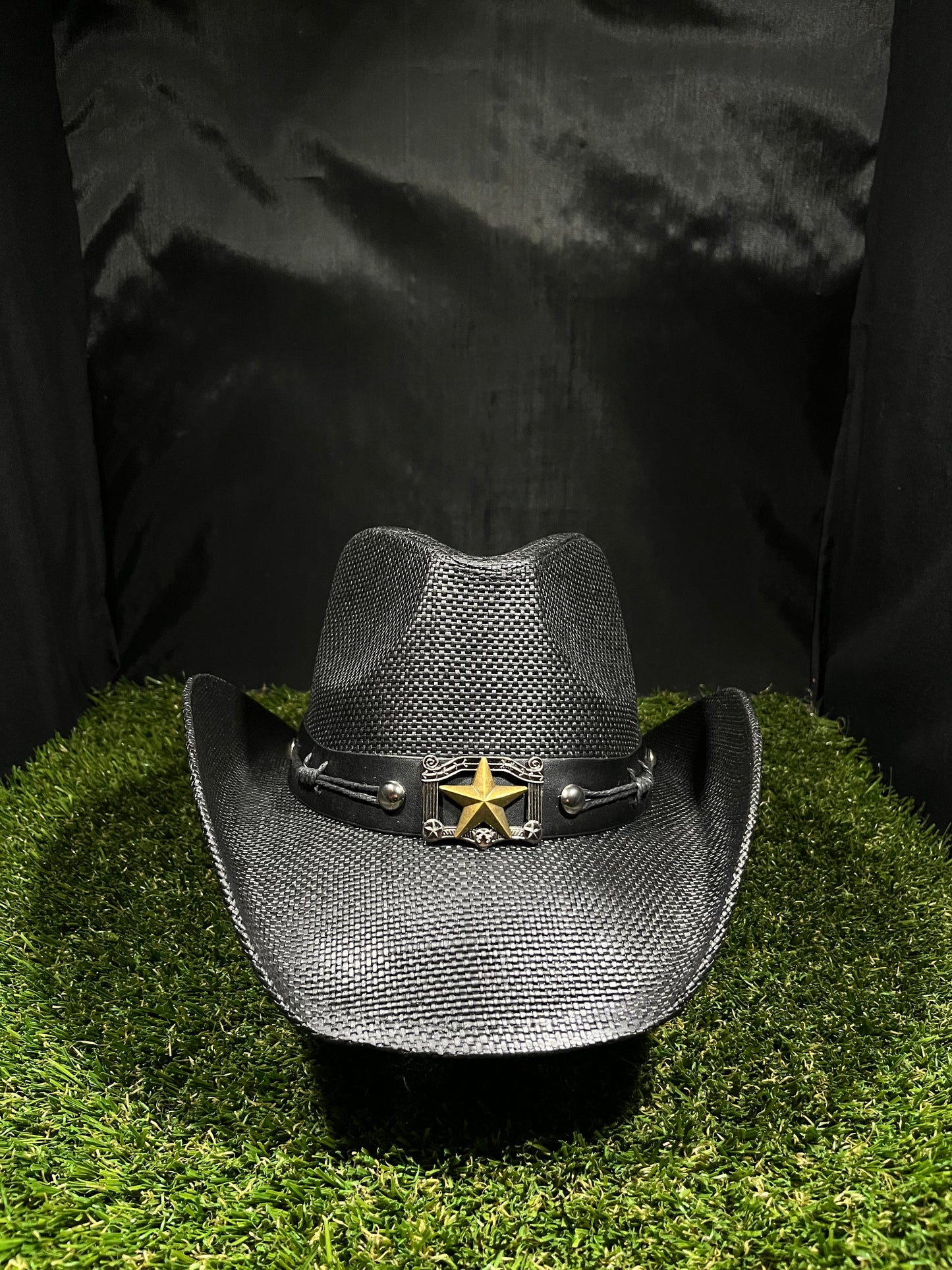 Black Cowboy Cowgirl Texas Star Unisex Hat