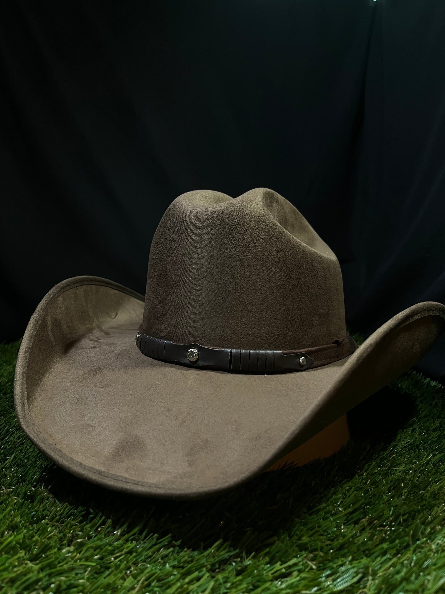 Chocolate Brown Western Suede