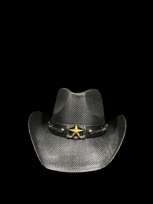 Black Cowboy Cowgirl Texas Star Unisex Hat
