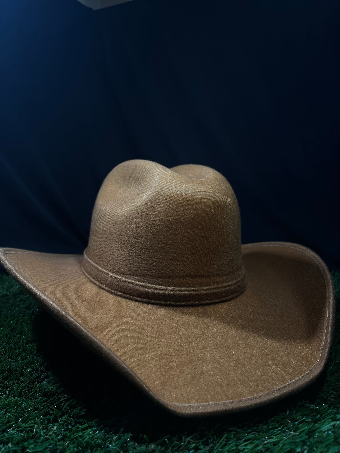 Premium Light Brown Tan Faux Suede Cowboy/Cowgirl Hat with Western Concho – Correa Hats