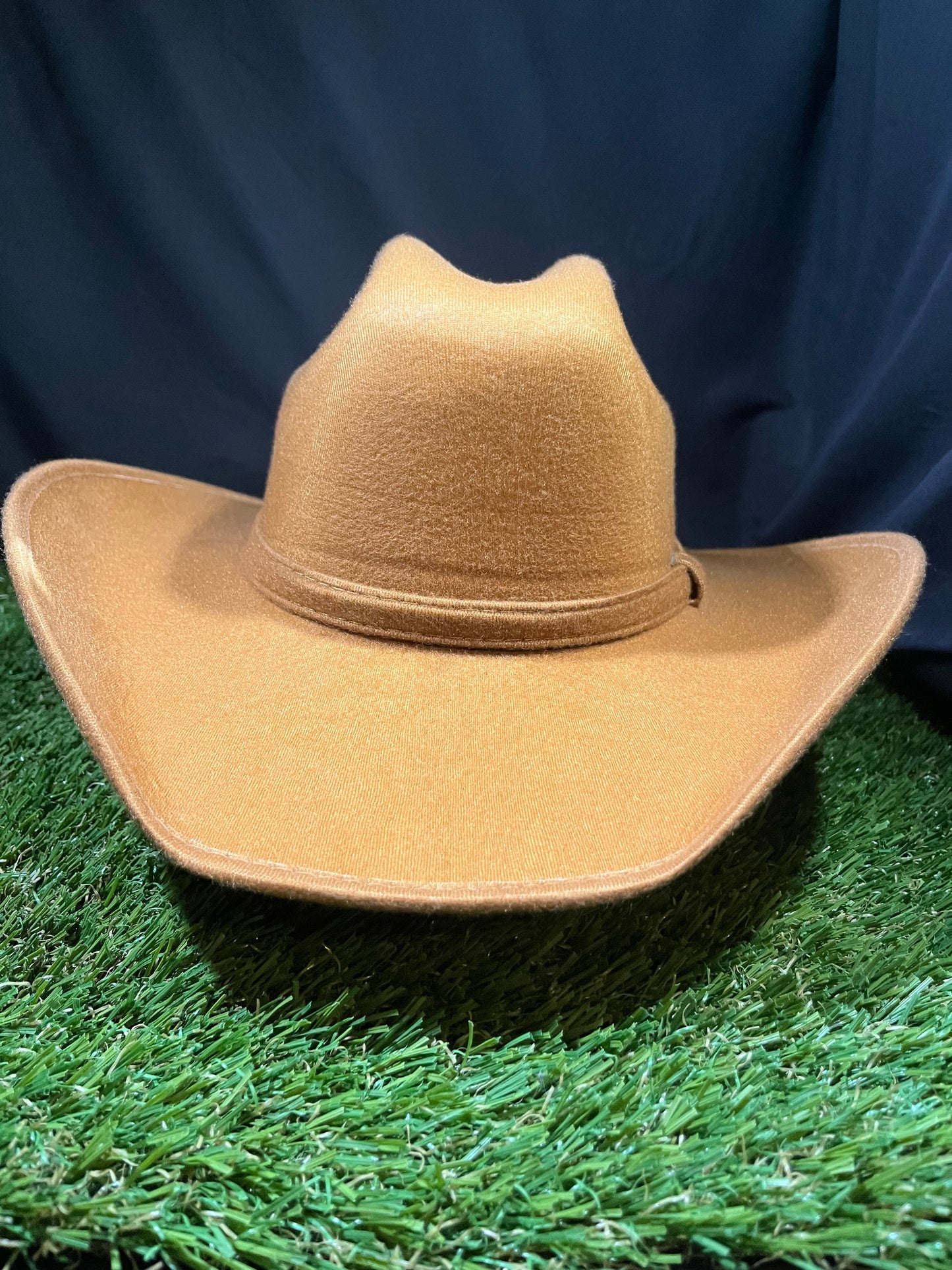Premium Light Brown Tan Faux Suede Cowboy/Cowgirl Hat with Western Concho – Correa Hats