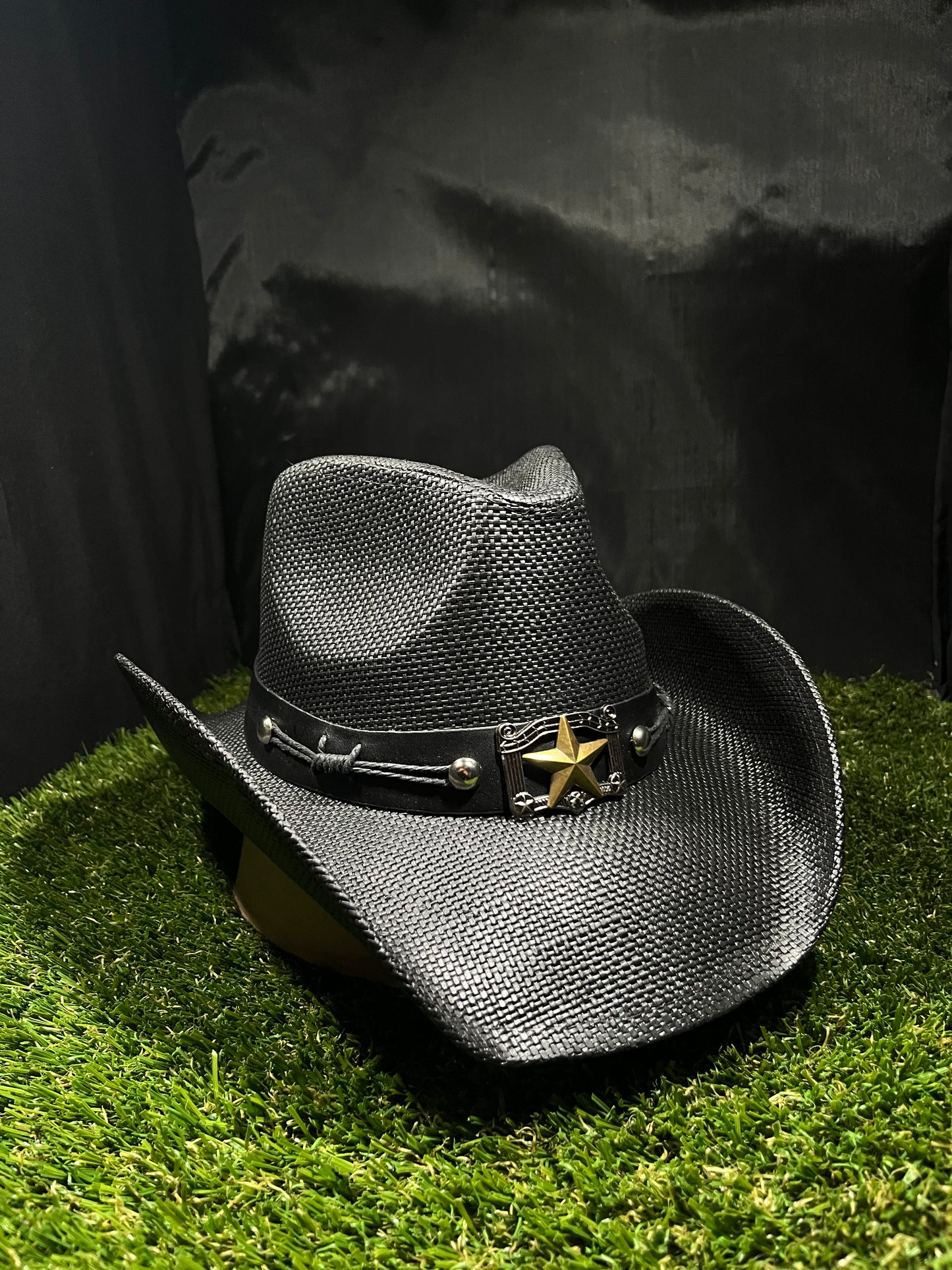 Black Cowboy Cowgirl Texas Star Unisex Hat