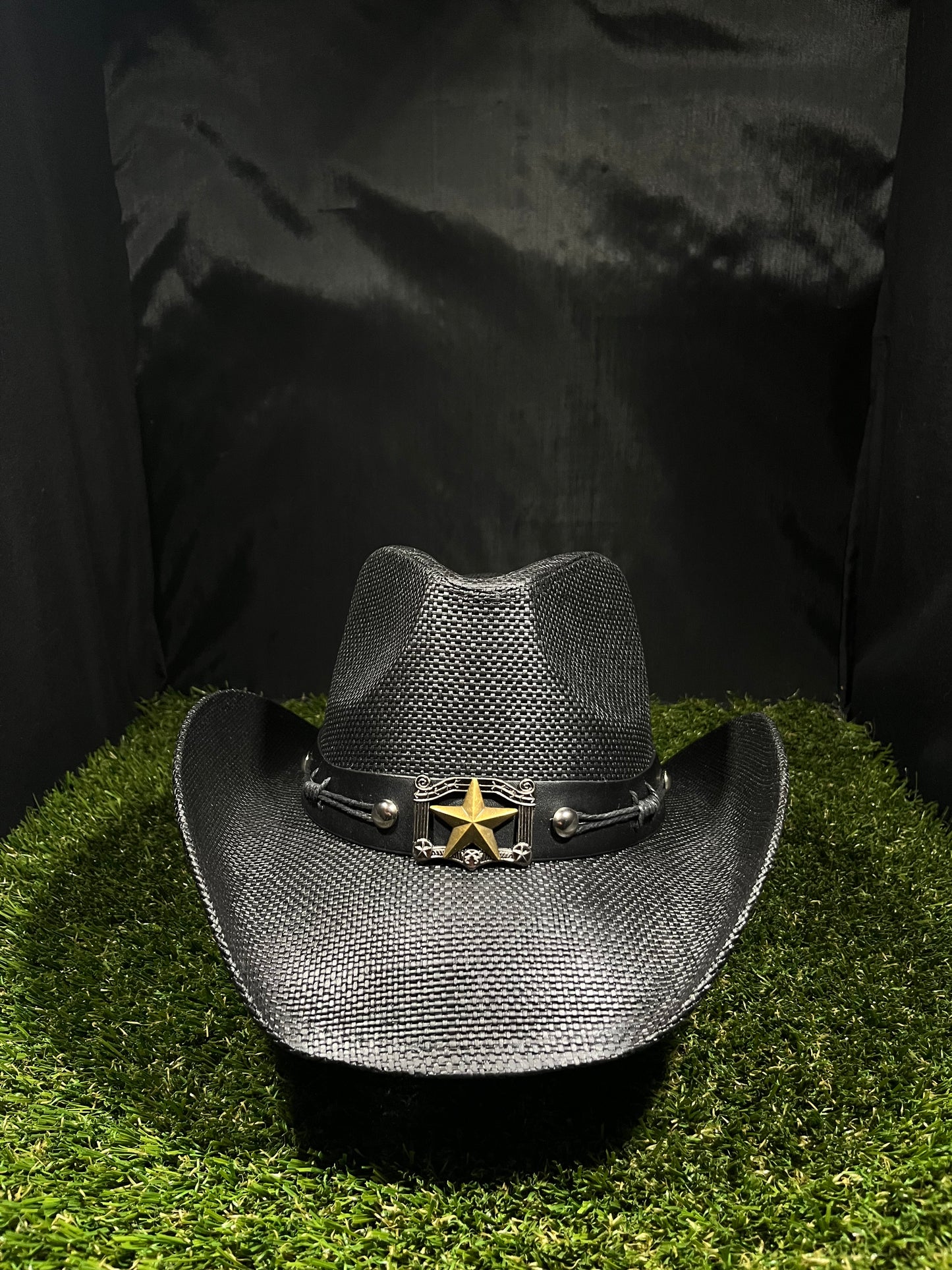 Black Cowboy Cowgirl Texas Star Unisex Hat