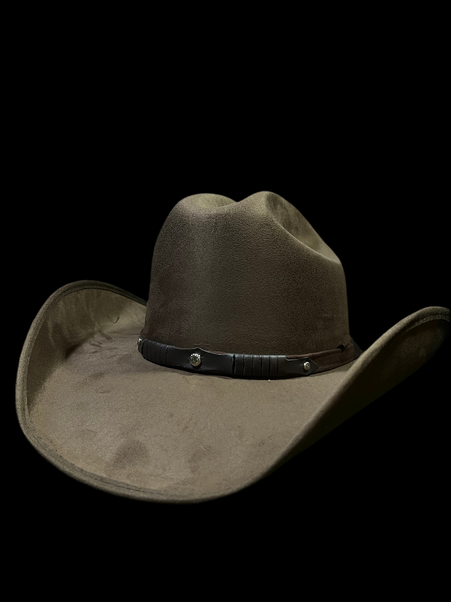 Chocolate Brown Western Suede