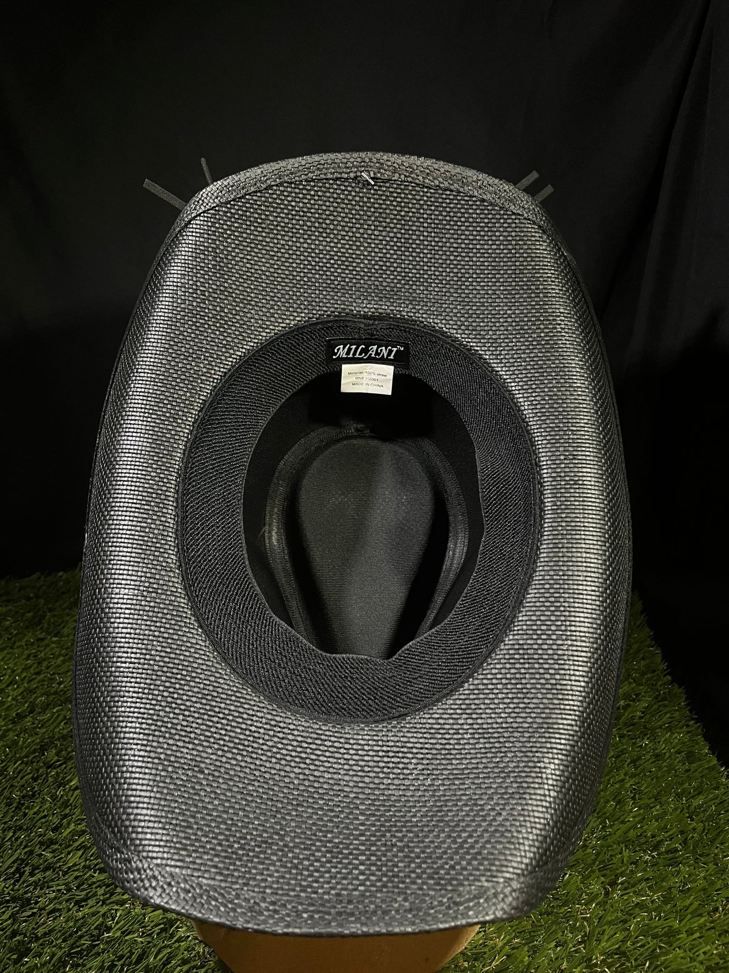 Black Turquoise Regal Buckle Western Cowboy Hat – Embroidered Band Correa Hats