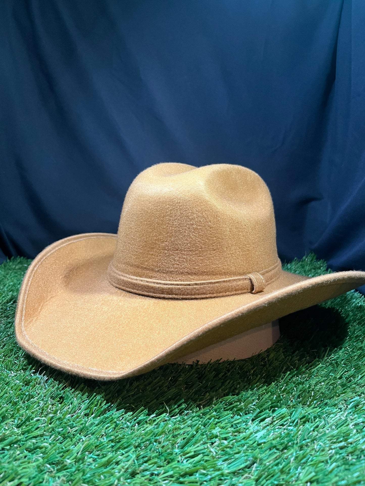 Premium Light Brown Tan Faux Suede Cowboy/Cowgirl Hat with Western Concho – Correa Hats