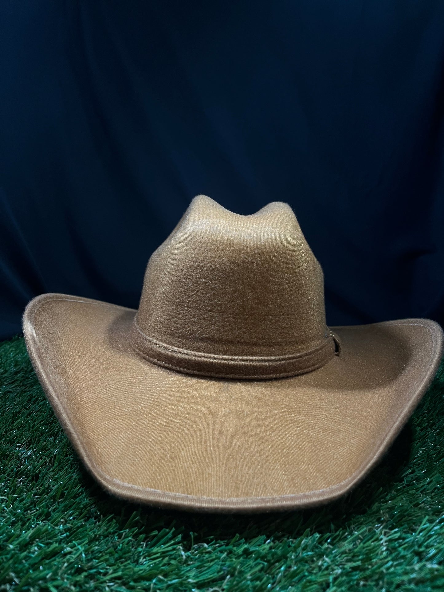 Premium Light Brown Tan Faux Suede Cowboy/Cowgirl Hat with Western Concho – Correa Hats