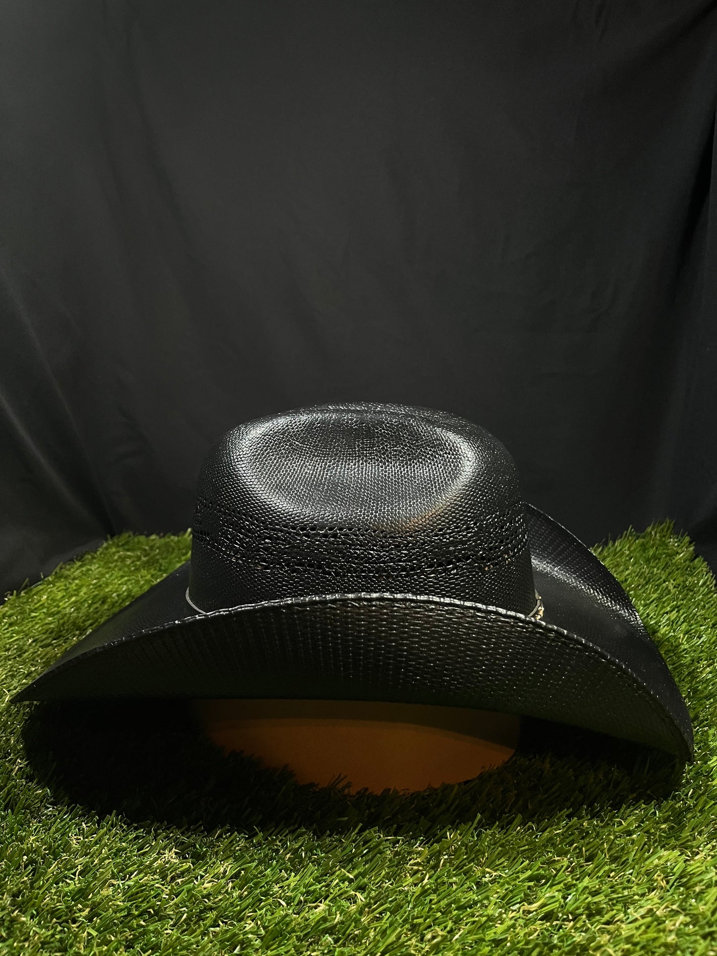 Black Bull-Hide Straw Bangora Cowboy Hat Western Unisex by Correa Hats