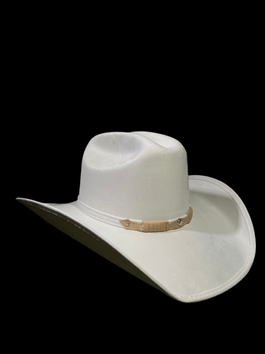 Timeless White Felt Cowboy Cowgirl Hat