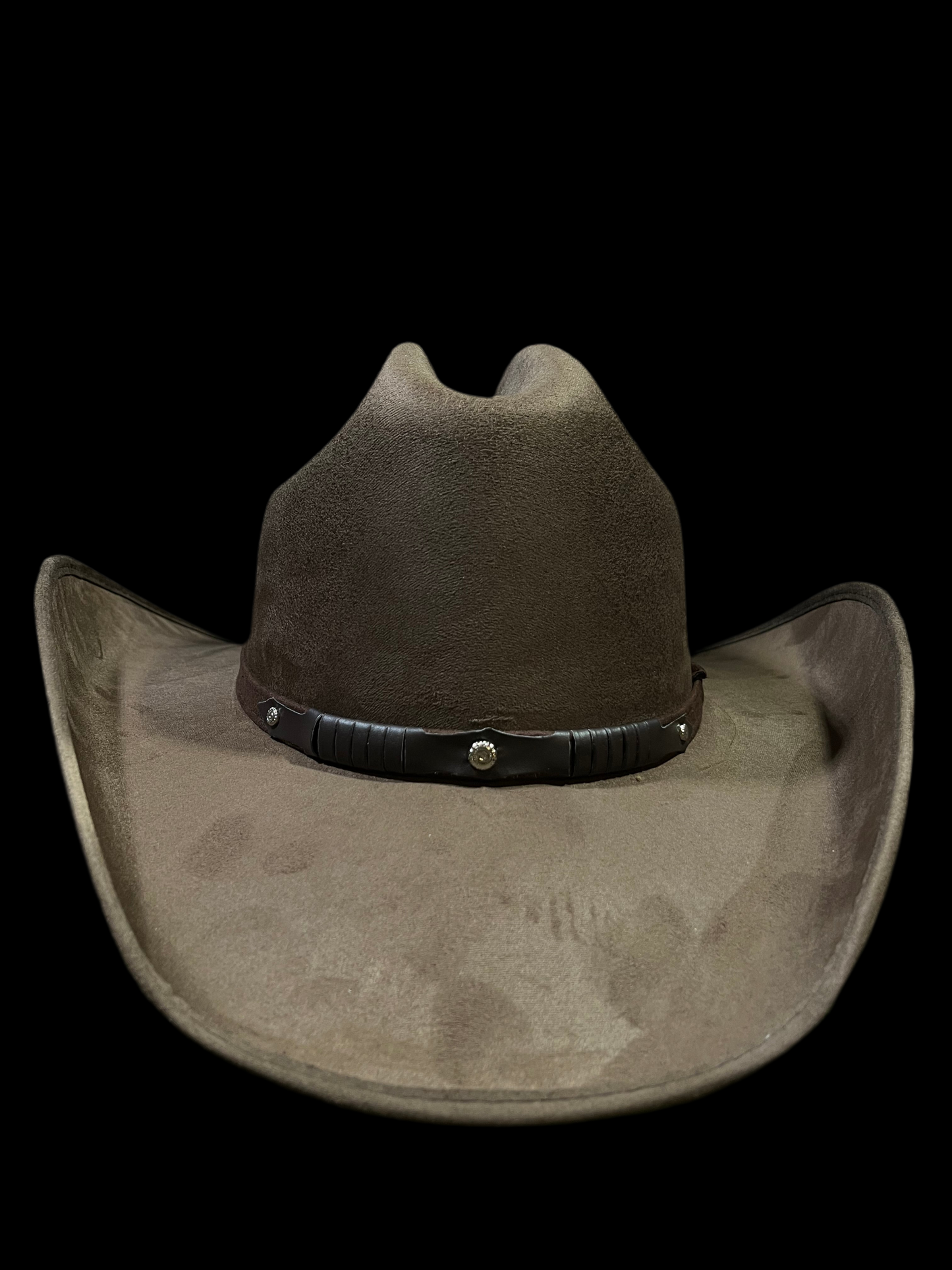 Chocolate Brown Western Suede