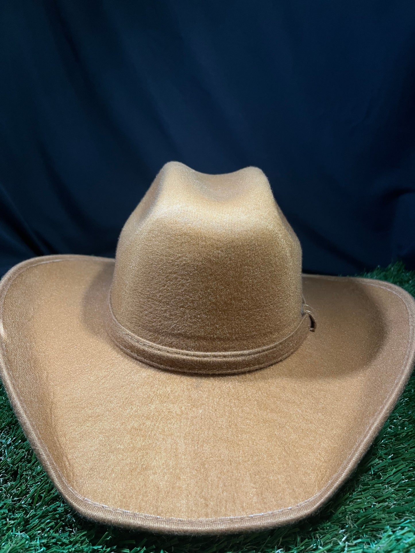 Premium Light Brown Tan Faux Suede Cowboy/Cowgirl Hat with Western Concho – Correa Hats