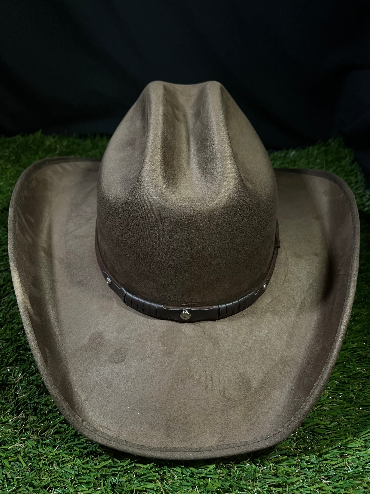 Chocolate Brown Western Suede