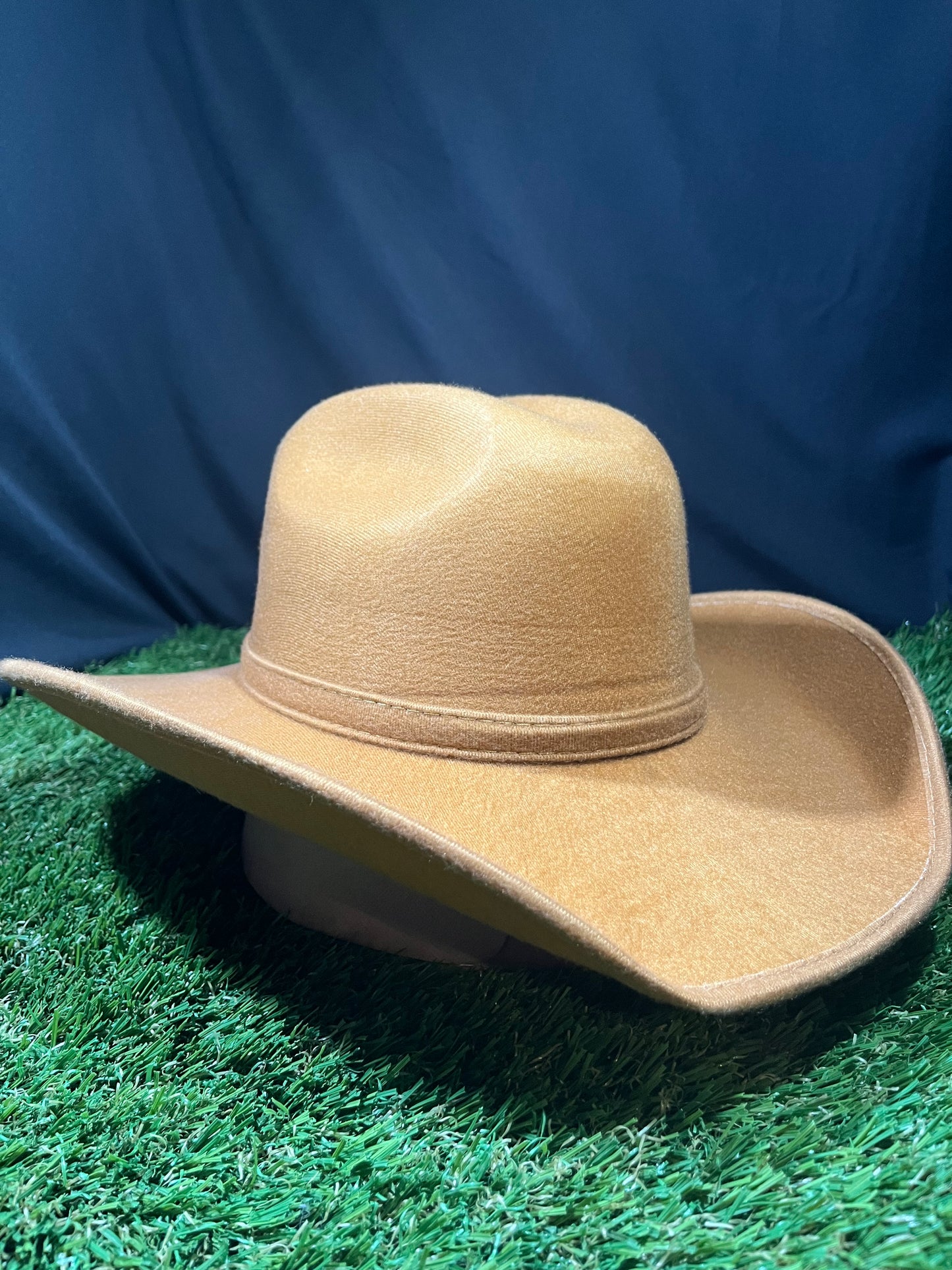 Premium Light Brown Tan Faux Suede Cowboy/Cowgirl Hat with Western Concho – Correa Hats