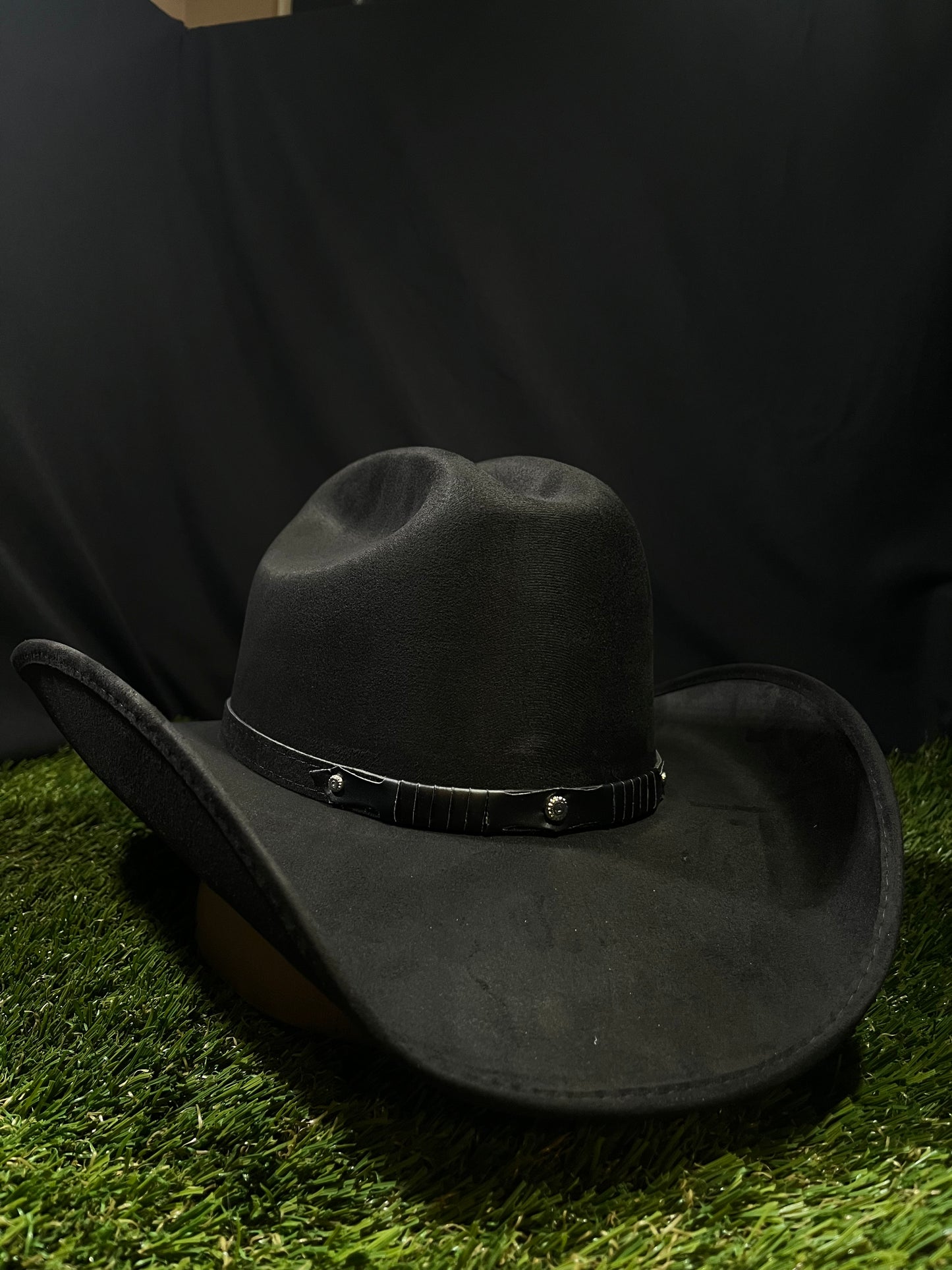 Blacked Out Western Suede