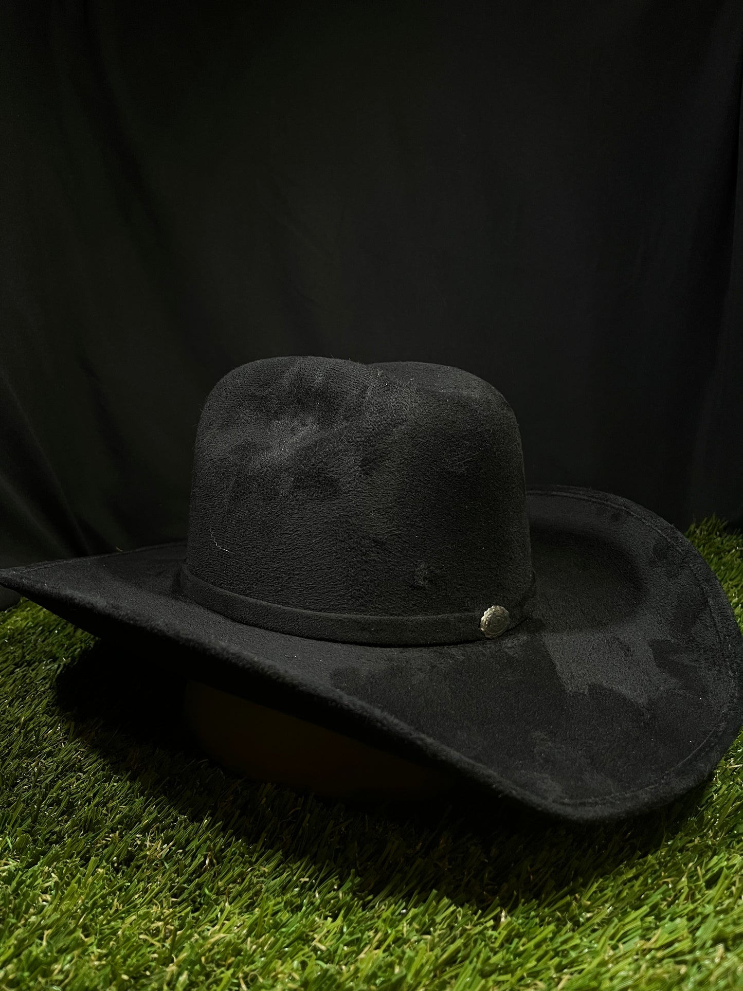 Classic Black Suede Silverton Cowboy Cowgirl Hat