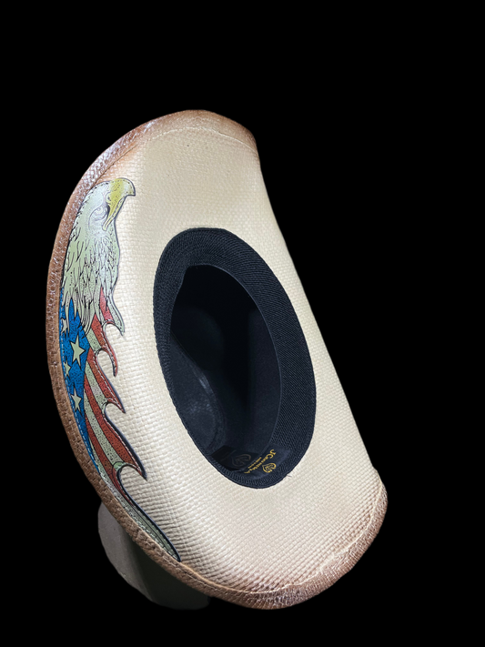 USA Western Eagle Under-brim Cowboy Hat