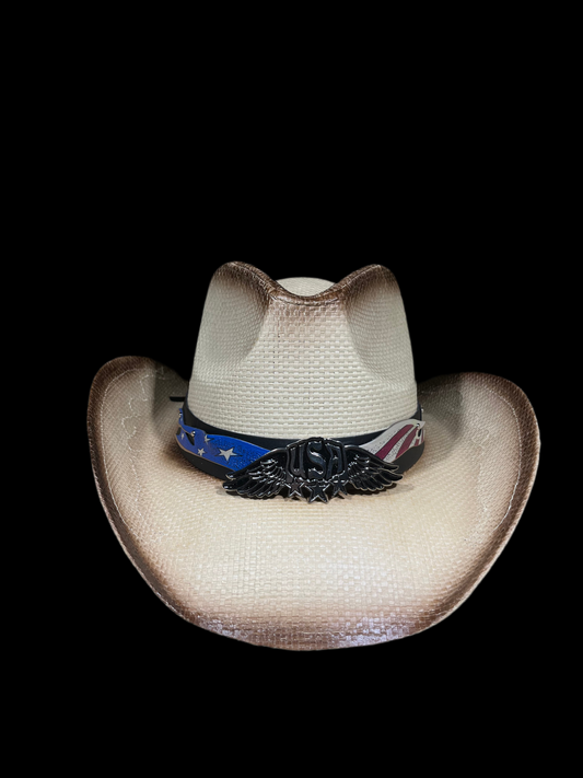 USA Western Eagle Under-brim Cowboy Hat