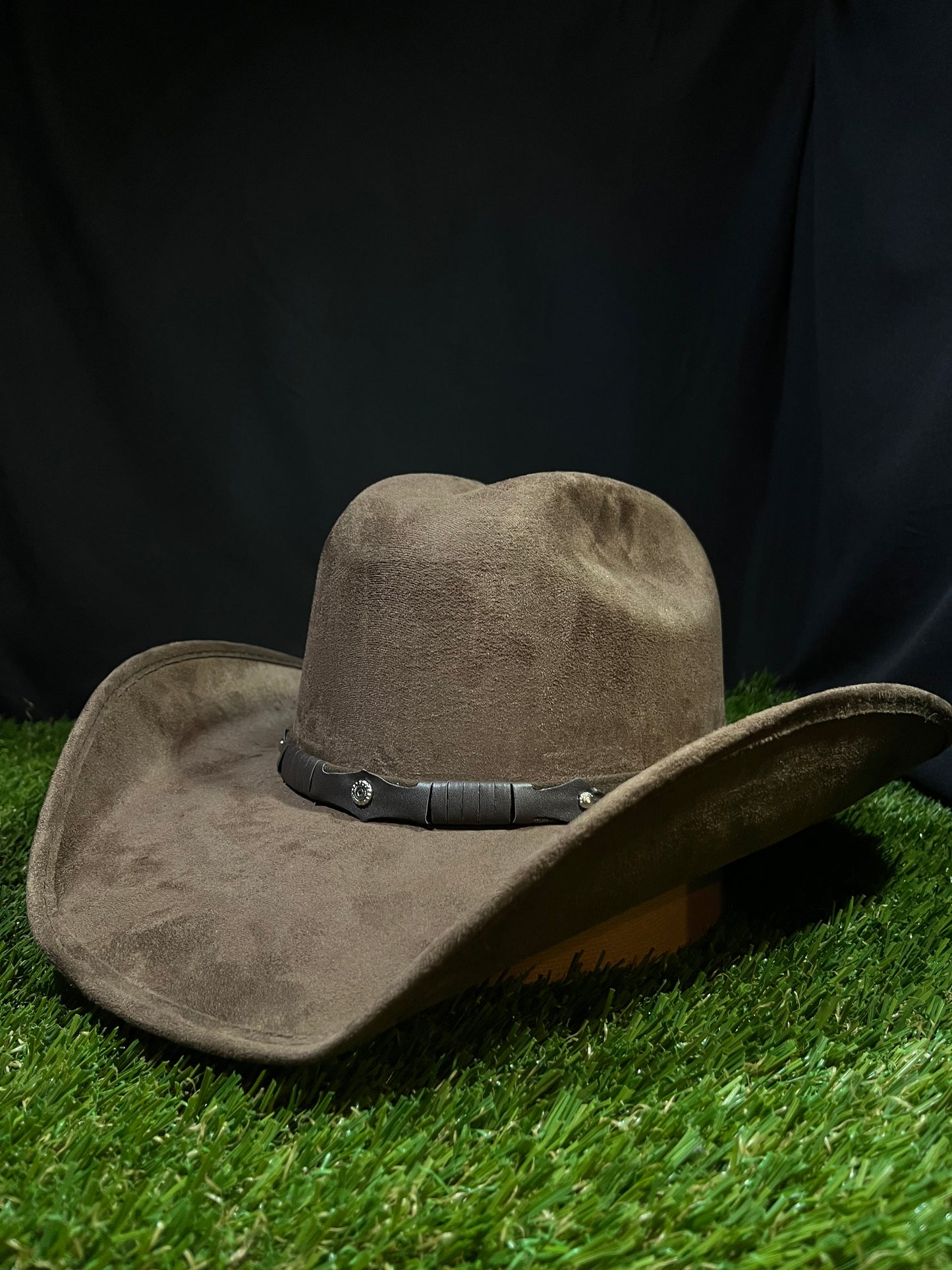Brown Western Suede Finish Cowboy Cowgirl Mens Women’s Cattle Horse Head