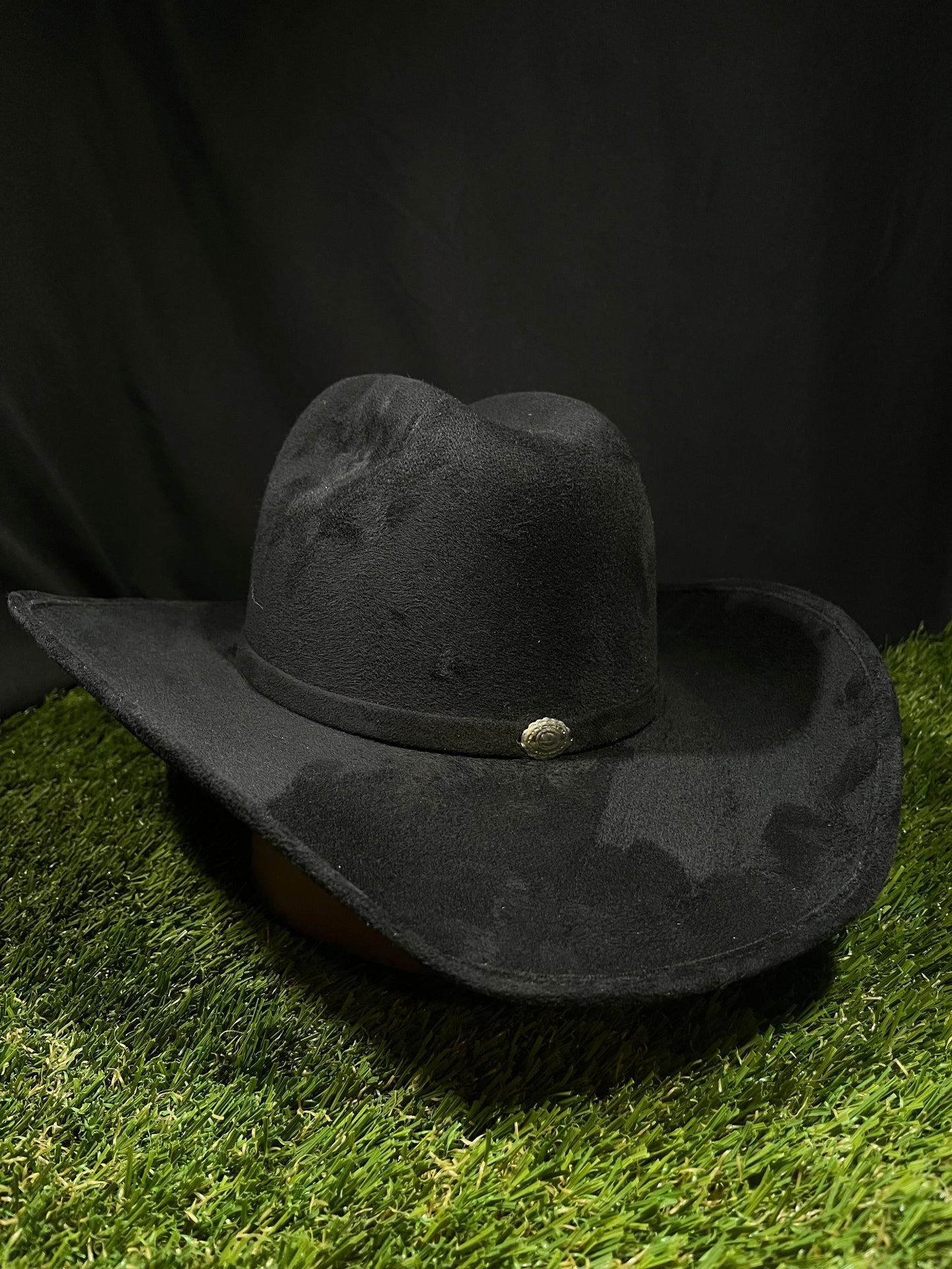 Classic Black Suede Silverton Cowboy Cowgirl Hat
