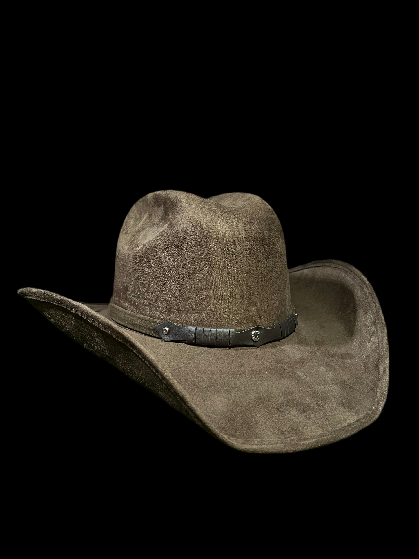 Brown Western Suede Finish Cowboy Cowgirl Mens Women’s Cattle Horse Head