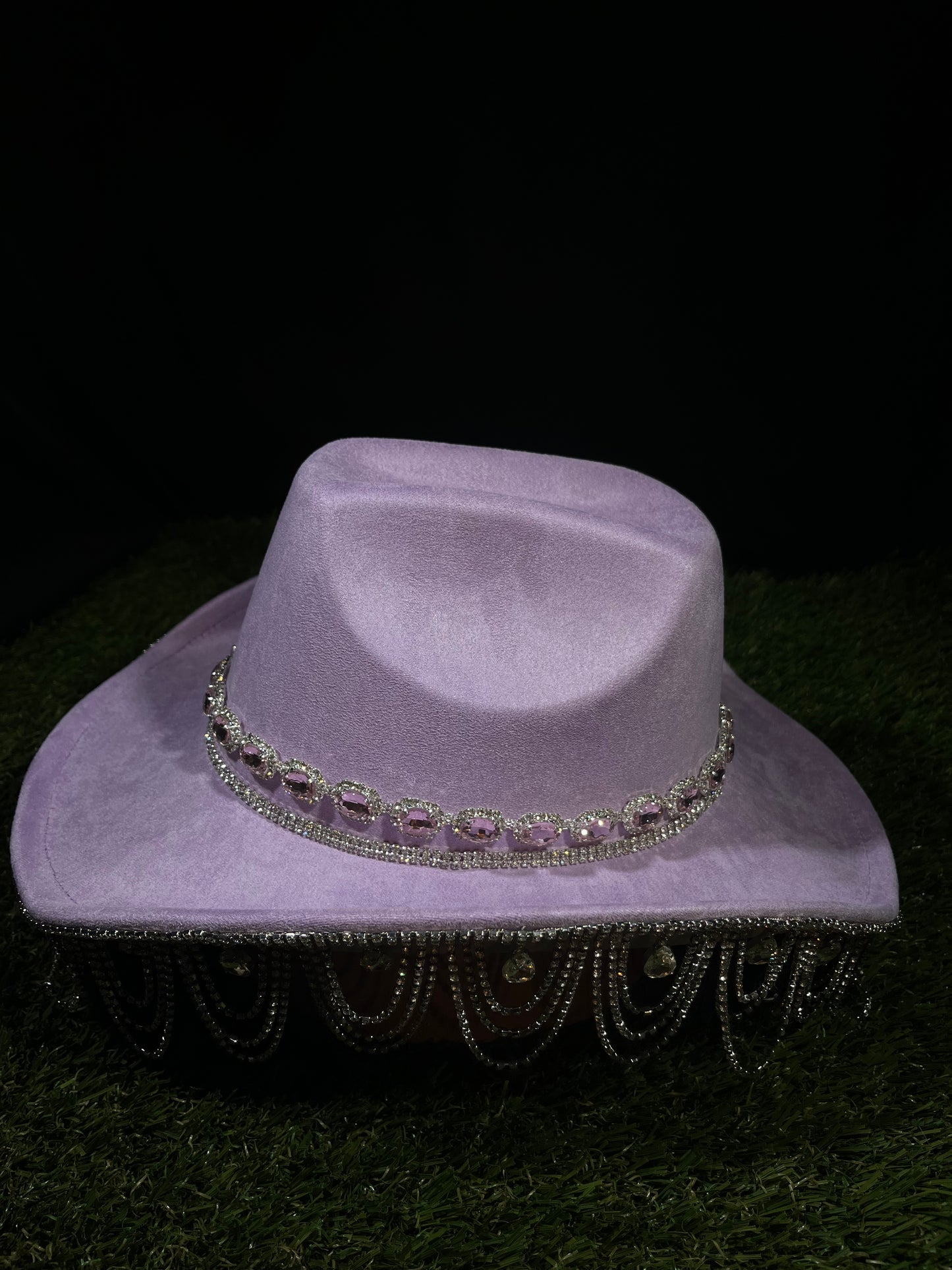 Light Purple Bedazzled Chandelier Hat