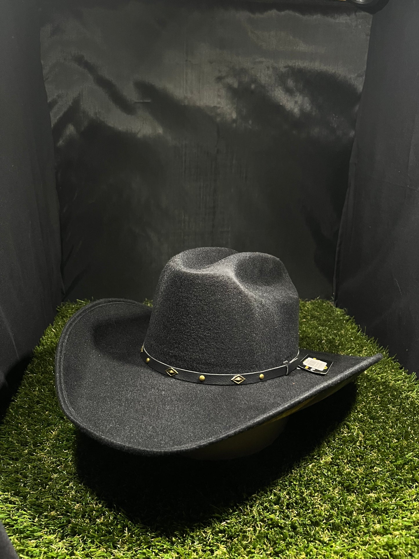 Western Black USA Patriot Suede Cowboy Cowgirl Hat