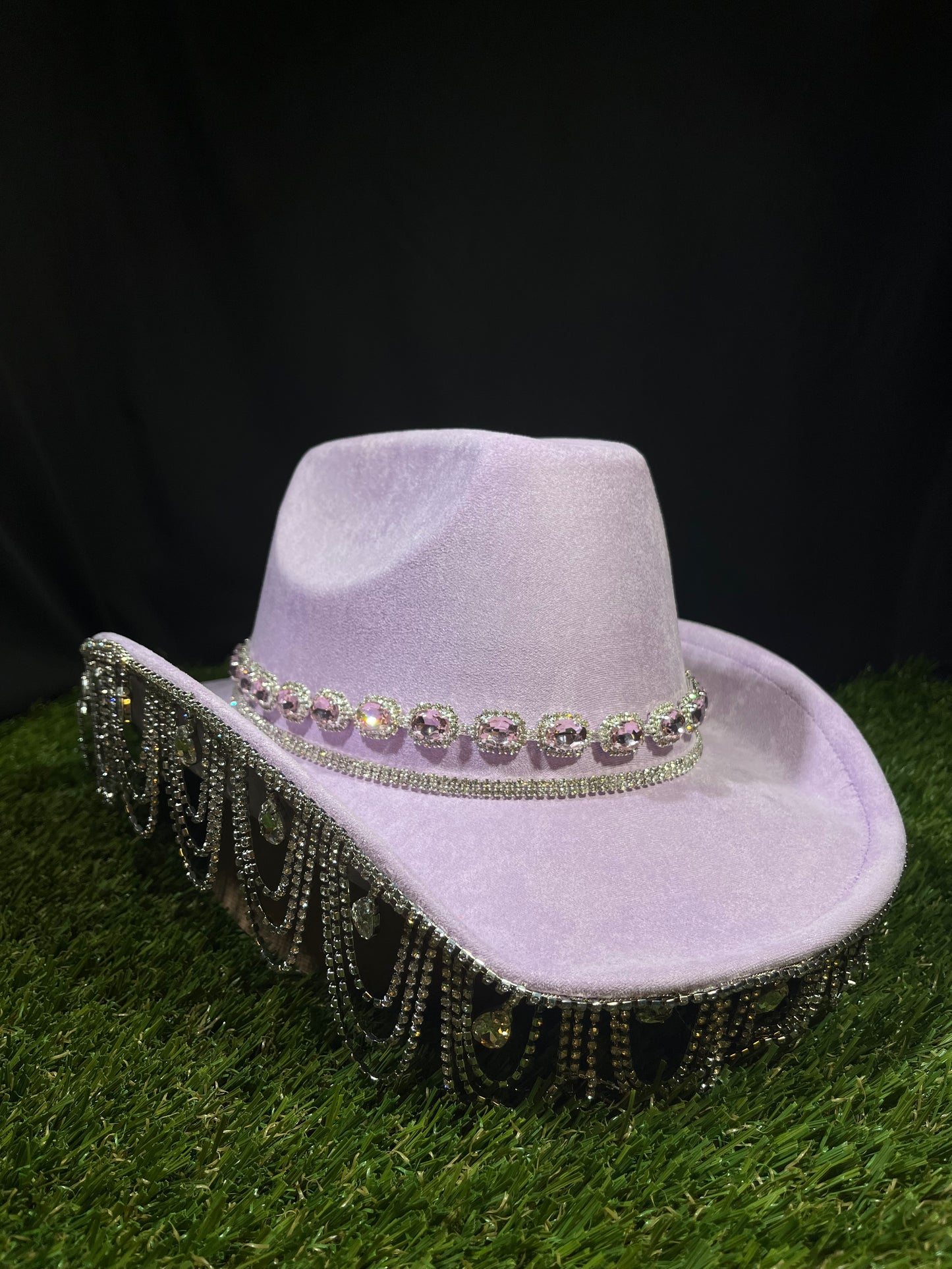 Light Purple Bedazzled Chandelier Hat