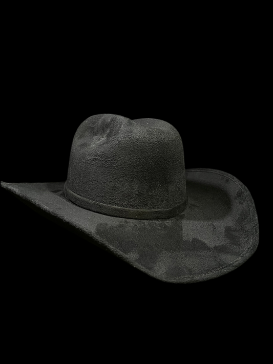 Classic Black Suede Silverton Cowboy Cowgirl Hat