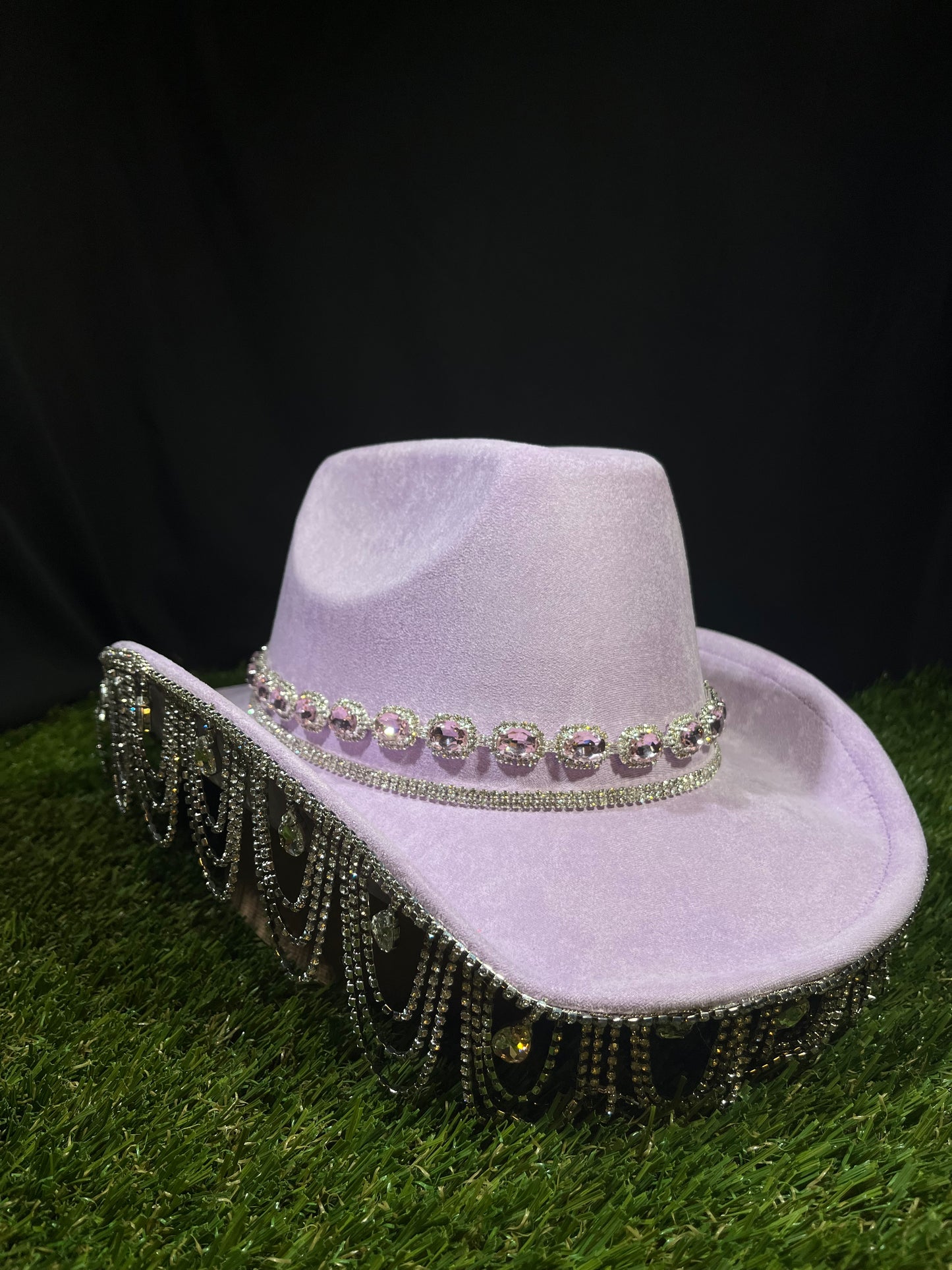 Light Purple Bedazzled Chandelier Hat