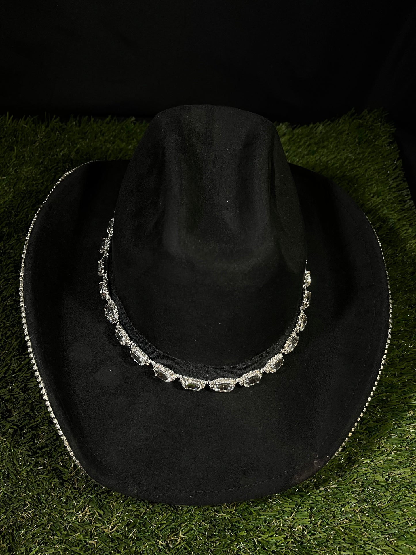 Bedazzled Chandelier Shine Black Hat