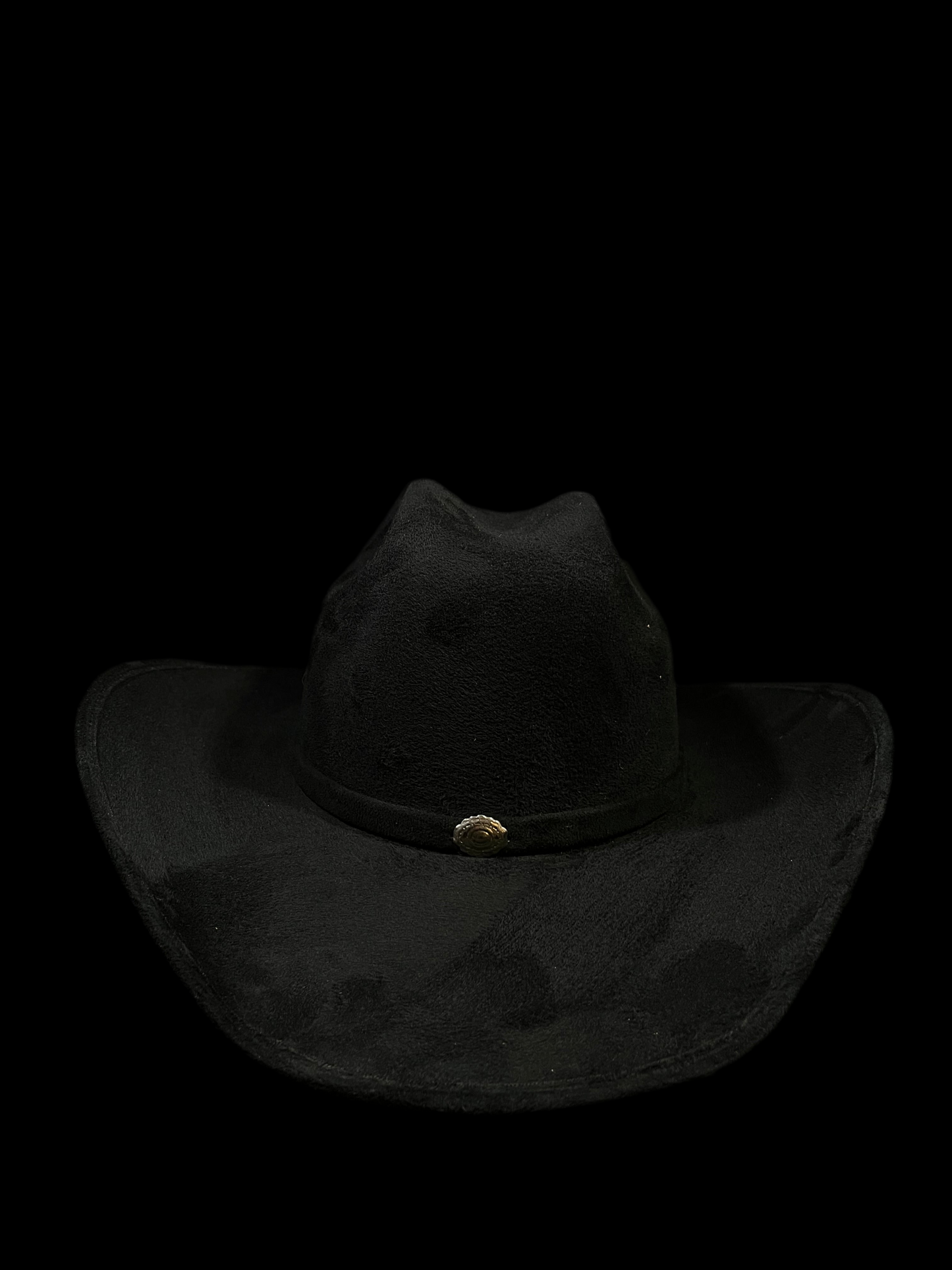 Classic Black Suede Silverton Cowboy Cowgirl Hat