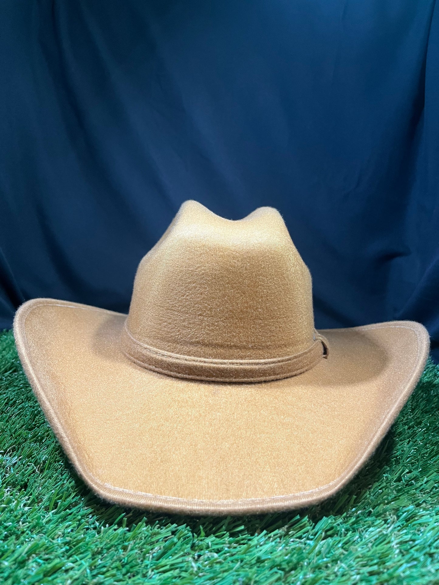 Premium Light Brown Tan Faux Suede Cowboy/Cowgirl Hat with Western Concho – Correa Hats
