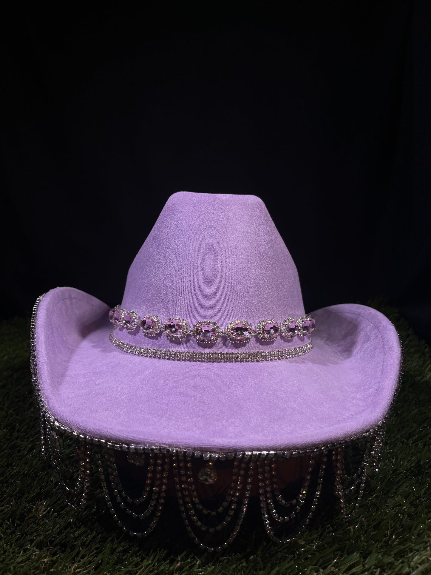 Light Purple Bedazzled Chandelier Hat