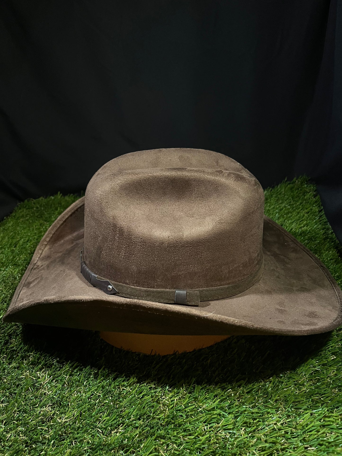 Brown Western Suede Finish Cowboy Cowgirl Mens Women’s Cattle Horse Head