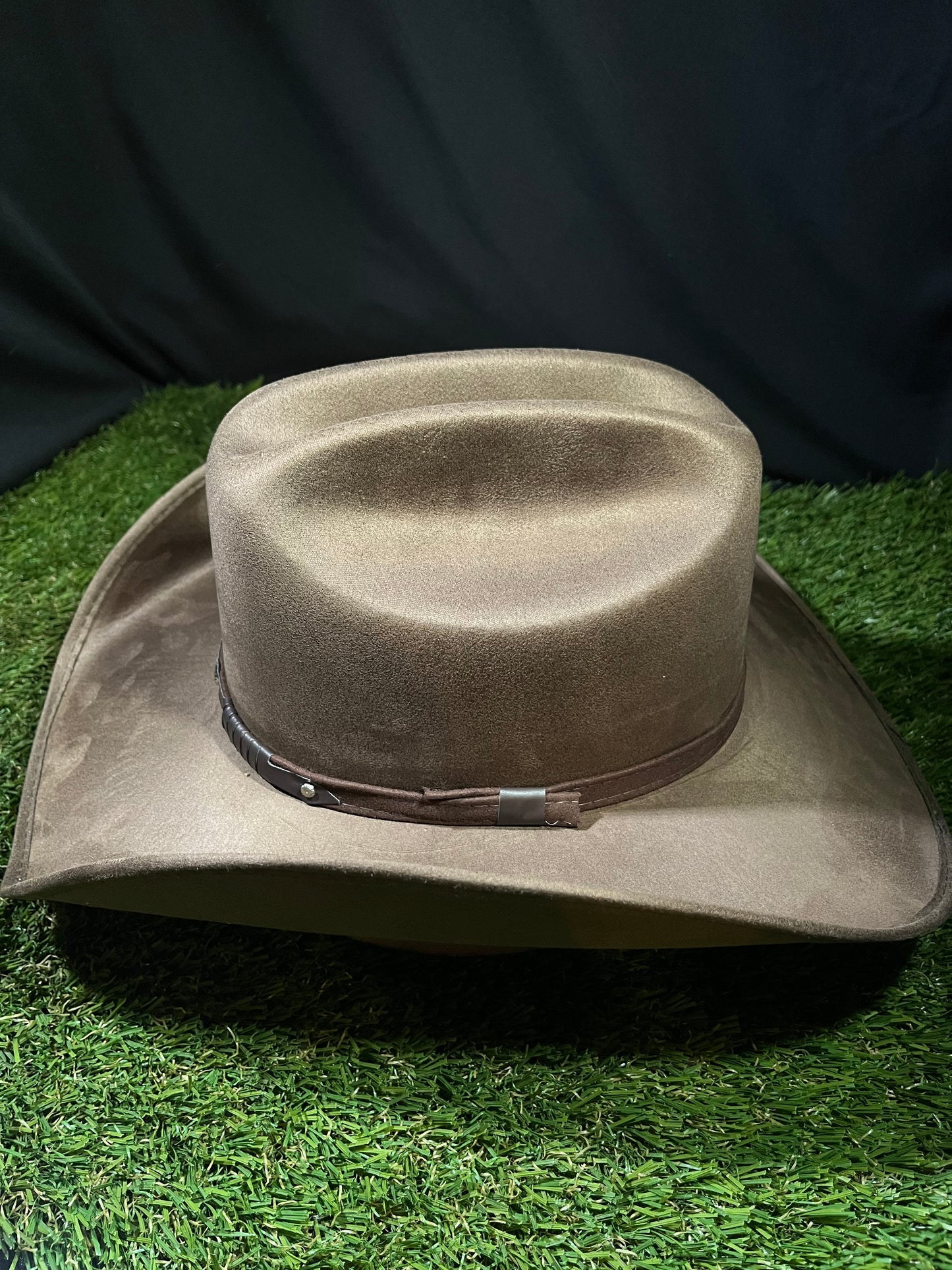 Chocolate Brown Western Suede