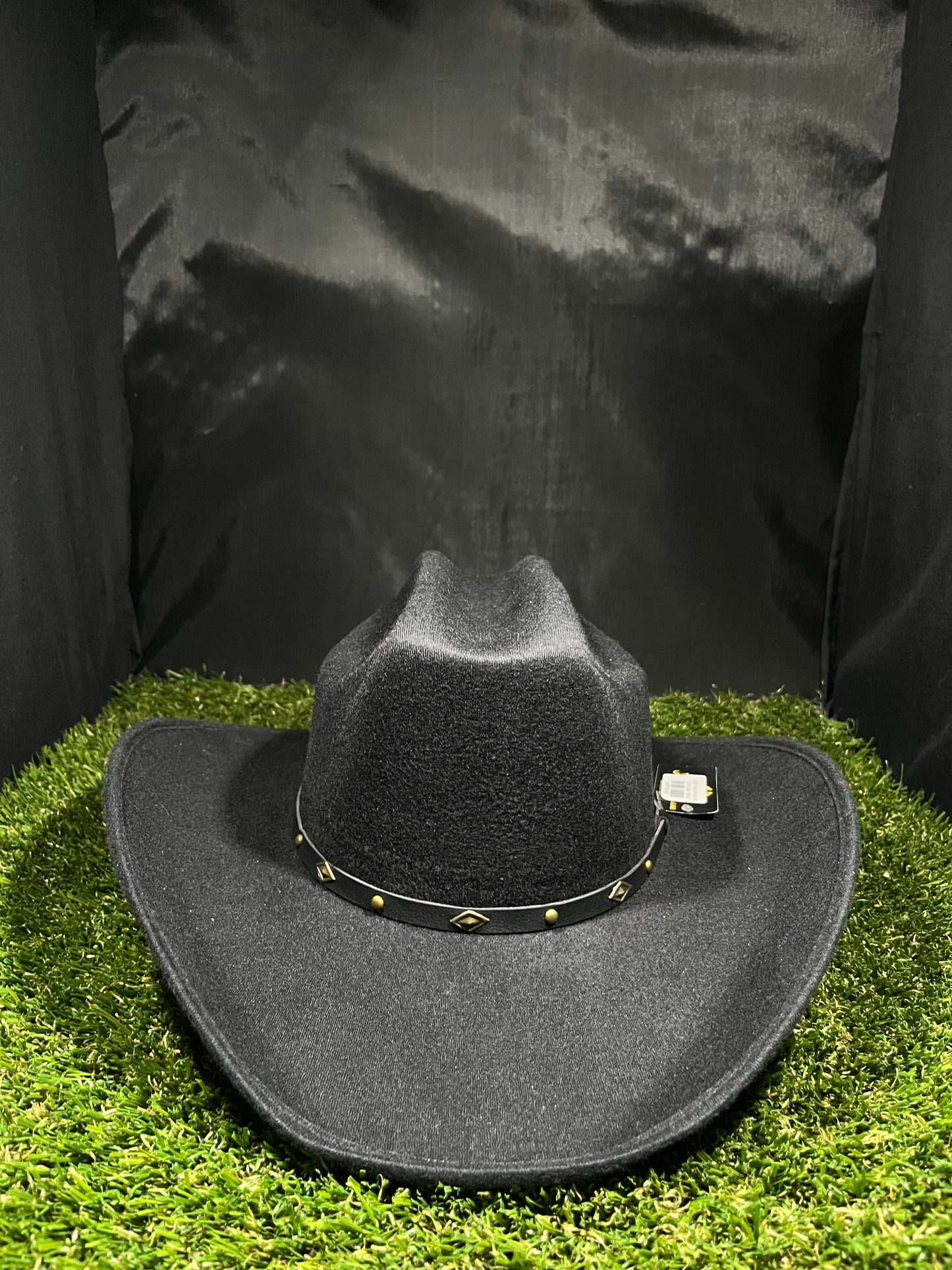 Western Black USA Patriot Suede Cowboy Cowgirl Hat