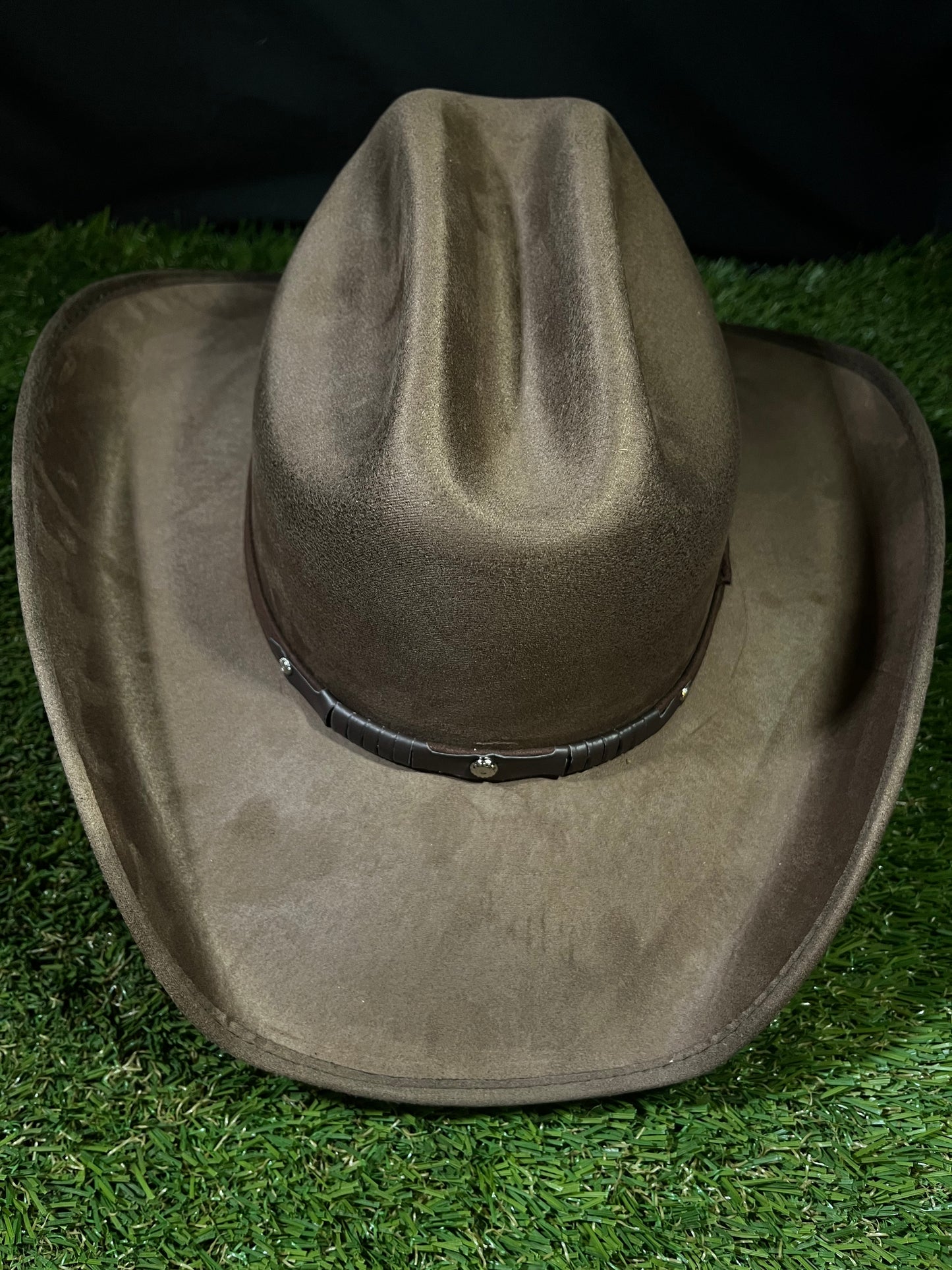 Chocolate Brown Western Suede