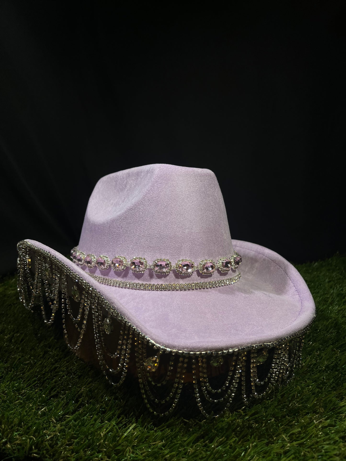 Light Purple Bedazzled Chandelier Hat