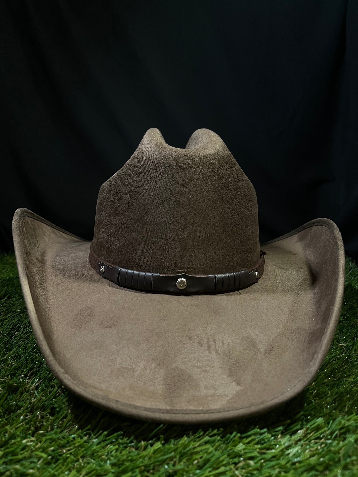 Chocolate Brown Western Suede