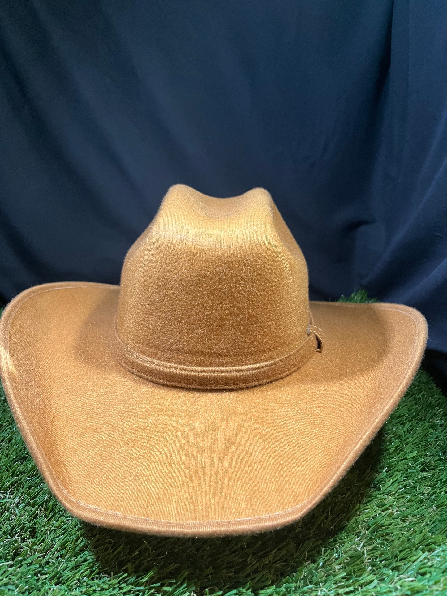 Premium Light Brown Tan Faux Suede Cowboy/Cowgirl Hat with Western Concho – Correa Hats
